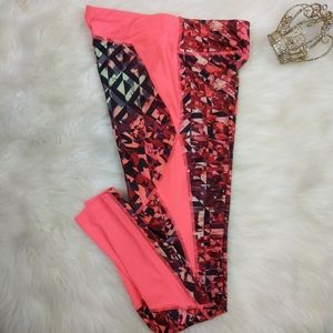Avia xs high waisted workout legging pink orange